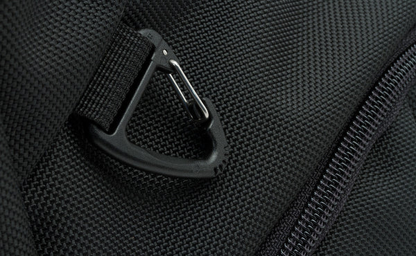 A close shot of the triangle metal hook on the Parental Unit.
